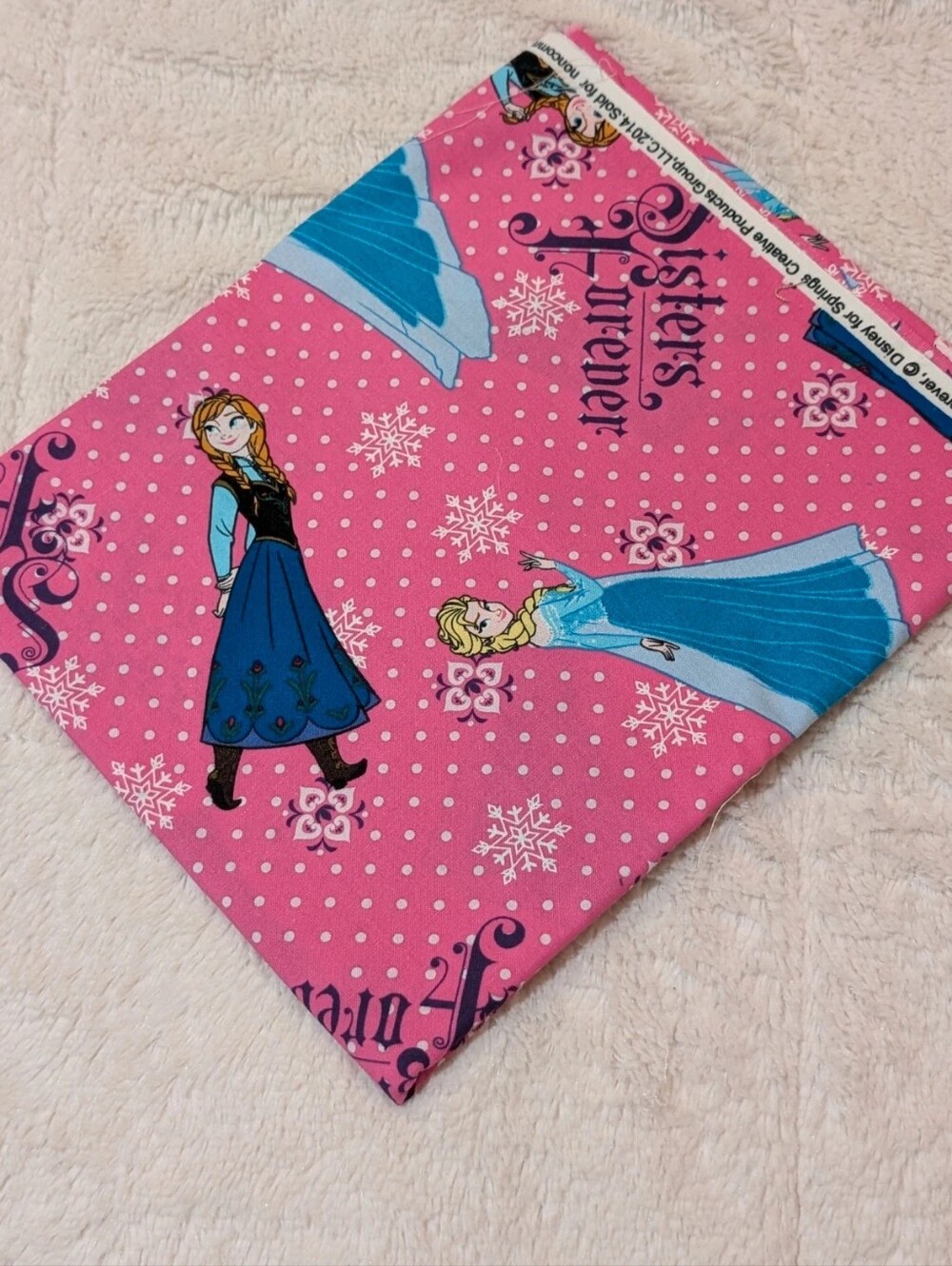 Fabric frozen elsa anna sisters
